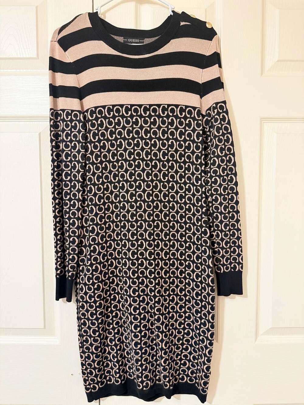 Guess Sweater Dress Size M Logo